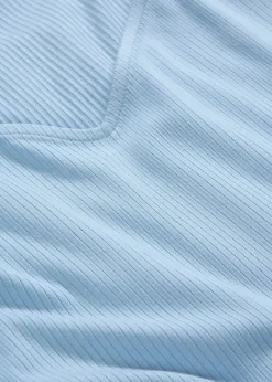 T-shirt côtelé en viscose extensible