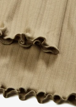 T-shirt côtelé manches longues