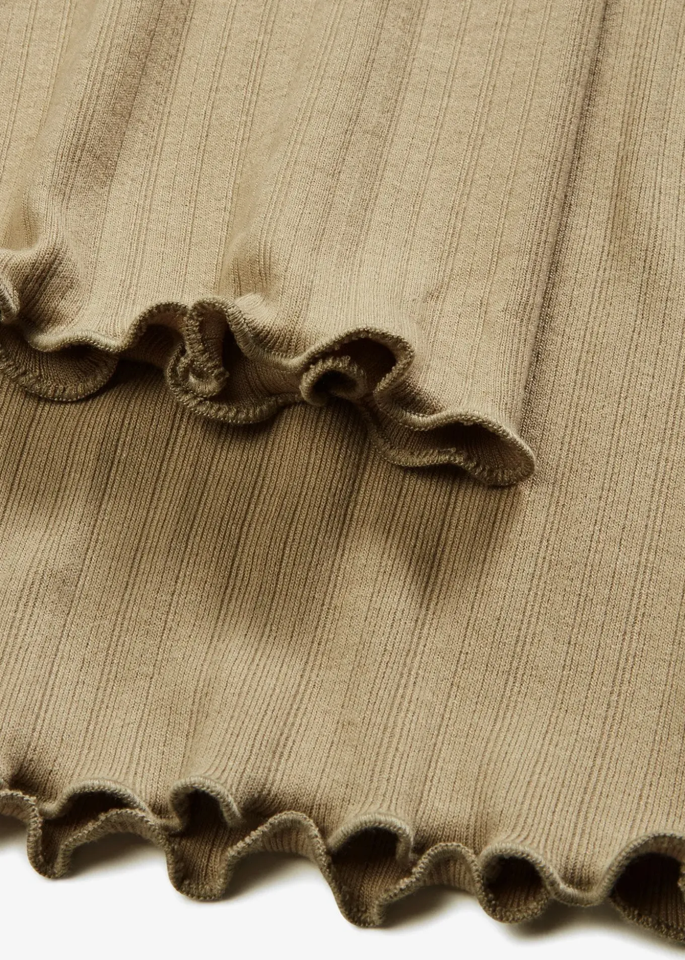 T-shirt côtelé manches longues