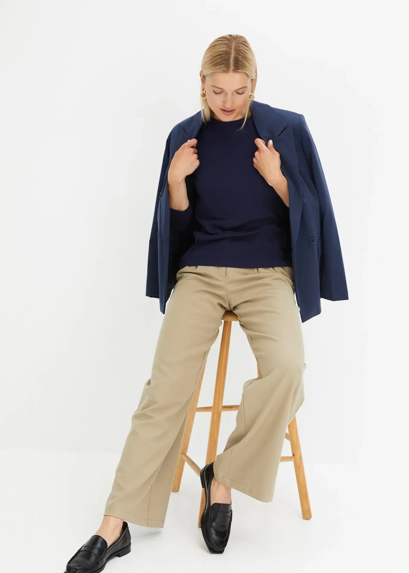 T-shirt côtelé manches longues 100 % coton