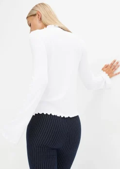 T-shirt côtelé manches longues