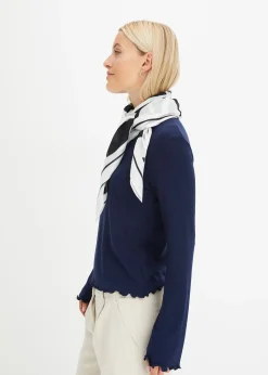 T-shirt côtelé manches longues