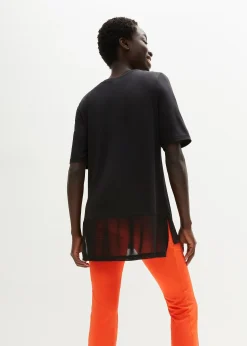 T-shirt de sport long avec mesh, séchage rapide