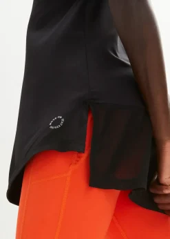 T-shirt de sport long avec mesh, séchage rapide