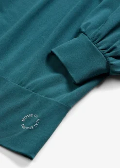 T-shirt de sport oversize à manches 3/4, séchage rapide