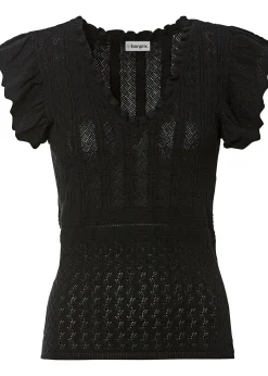 T-shirt doux en maille de viscose mélangée