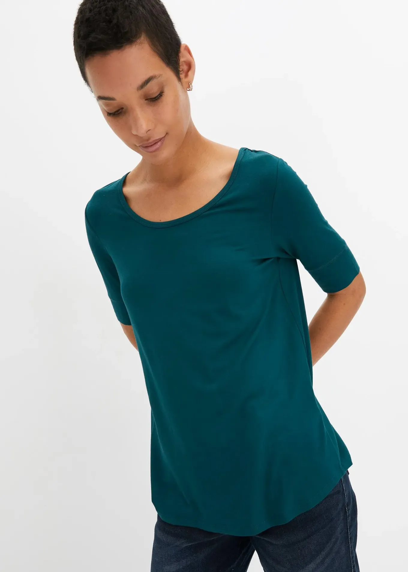 T-shirt doux en viscose extensible
