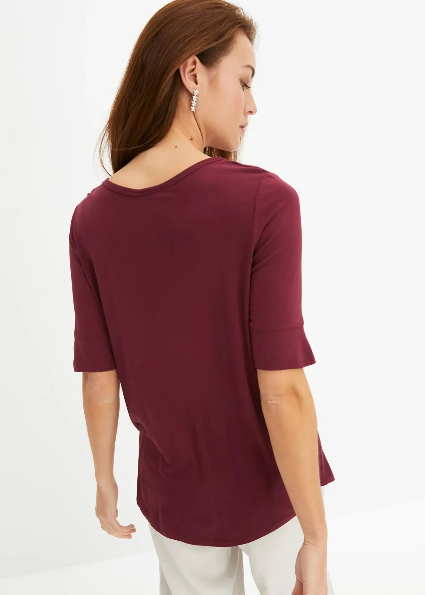 T-shirt doux en viscose extensible