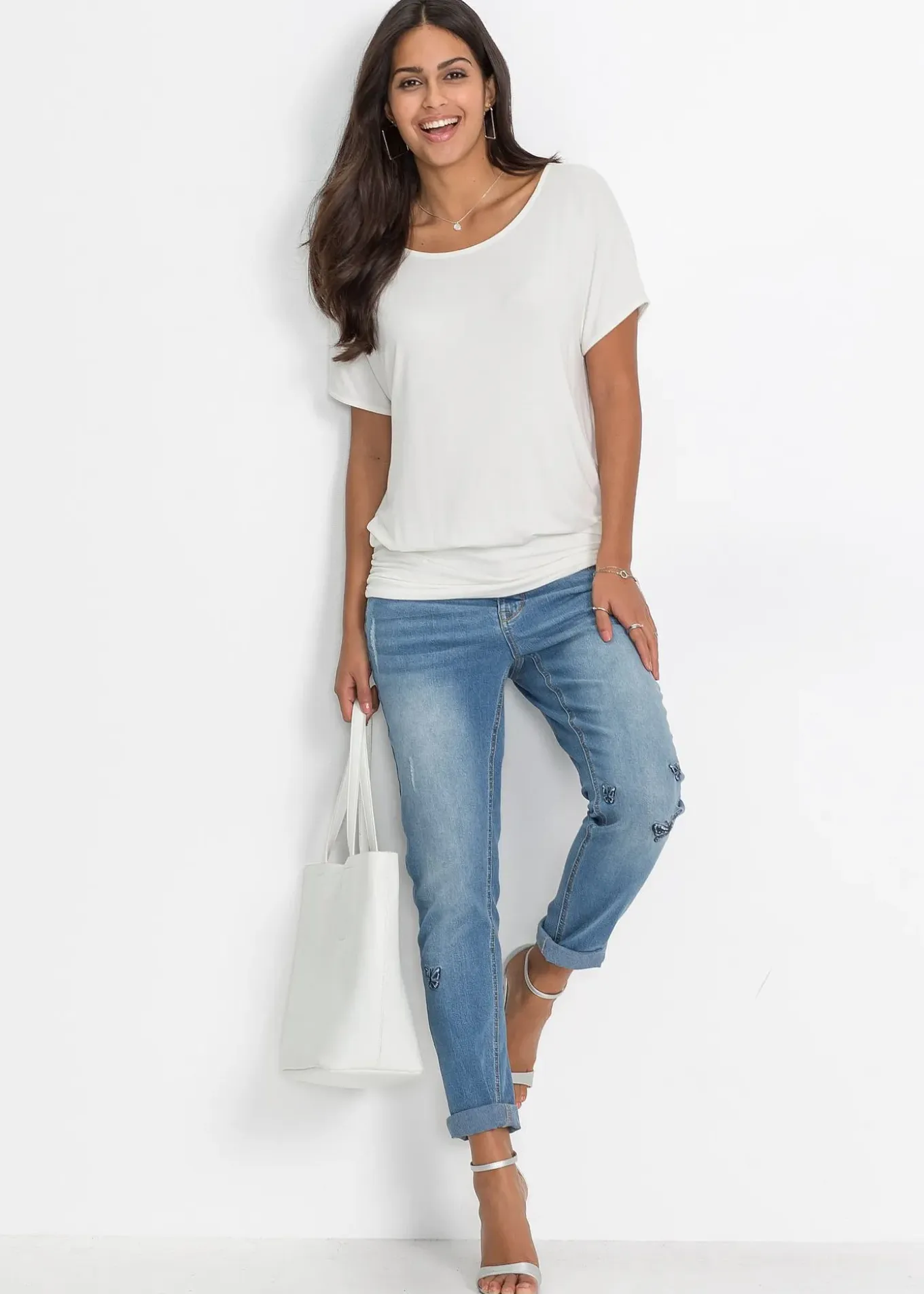 T-shirt doux en viscose extensible