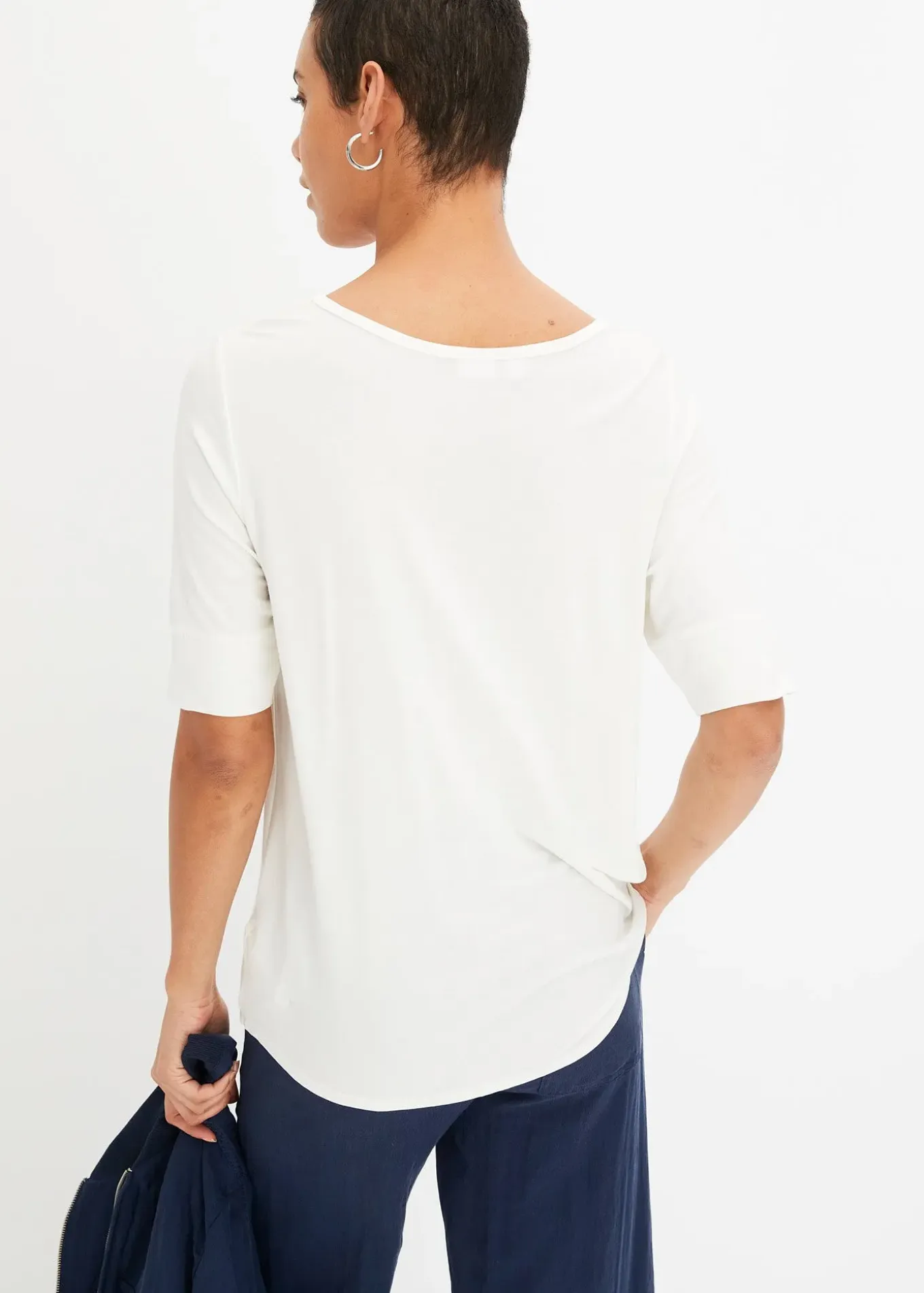 T-shirt doux en viscose extensible