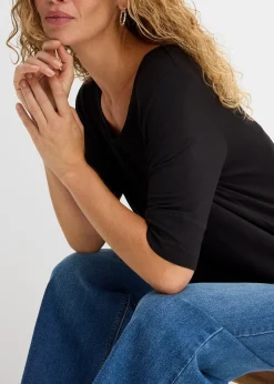 T-shirt doux en viscose extensible