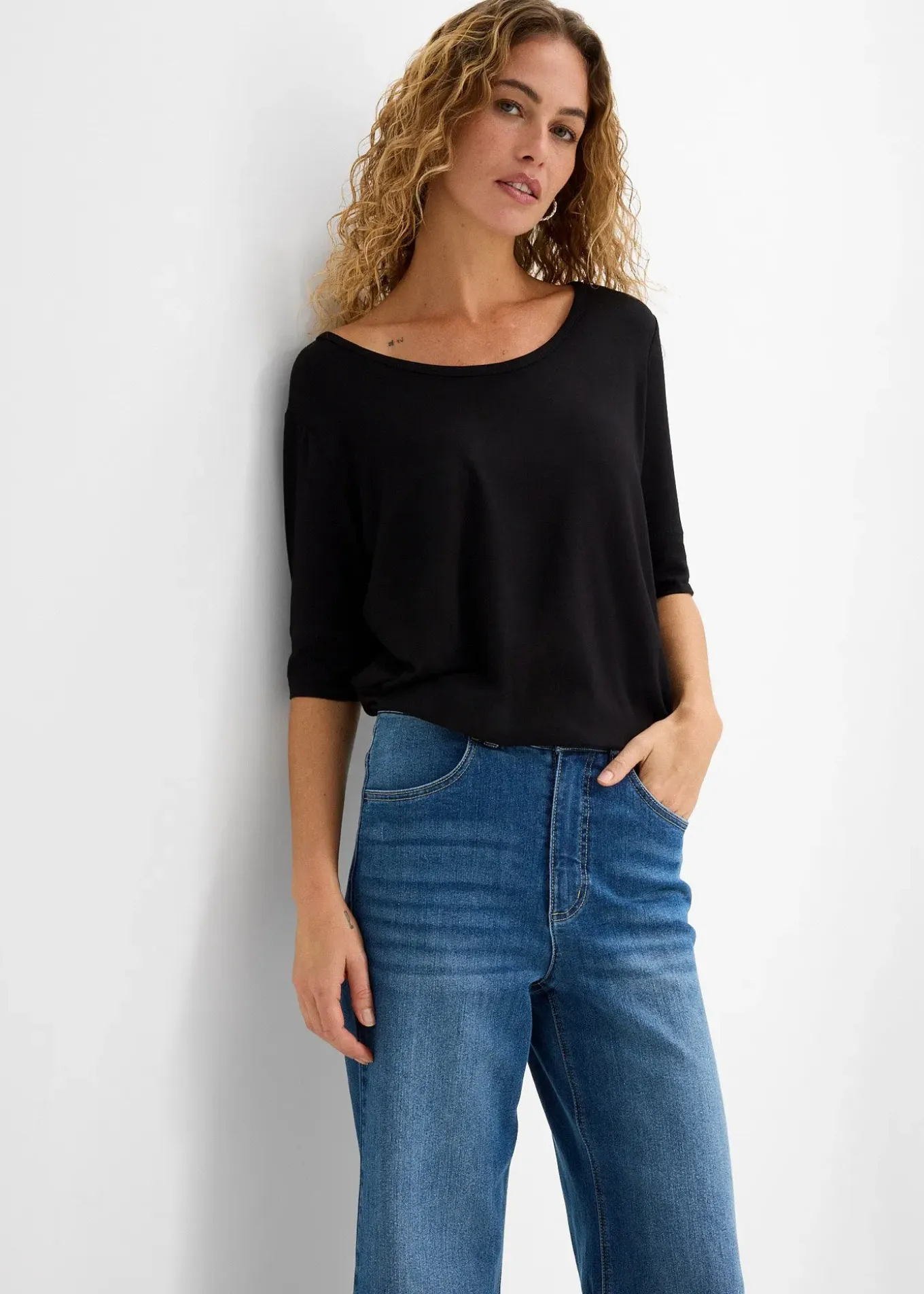 T-shirt doux en viscose extensible