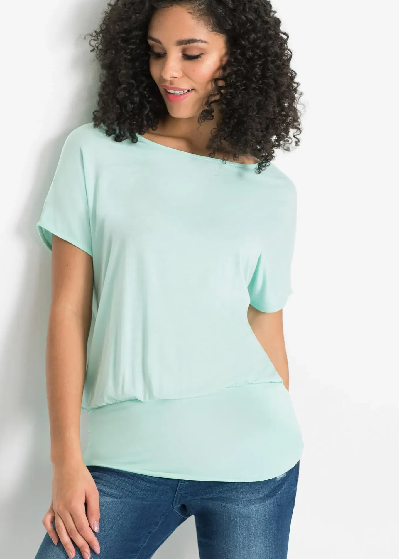 T-shirt doux en viscose extensible