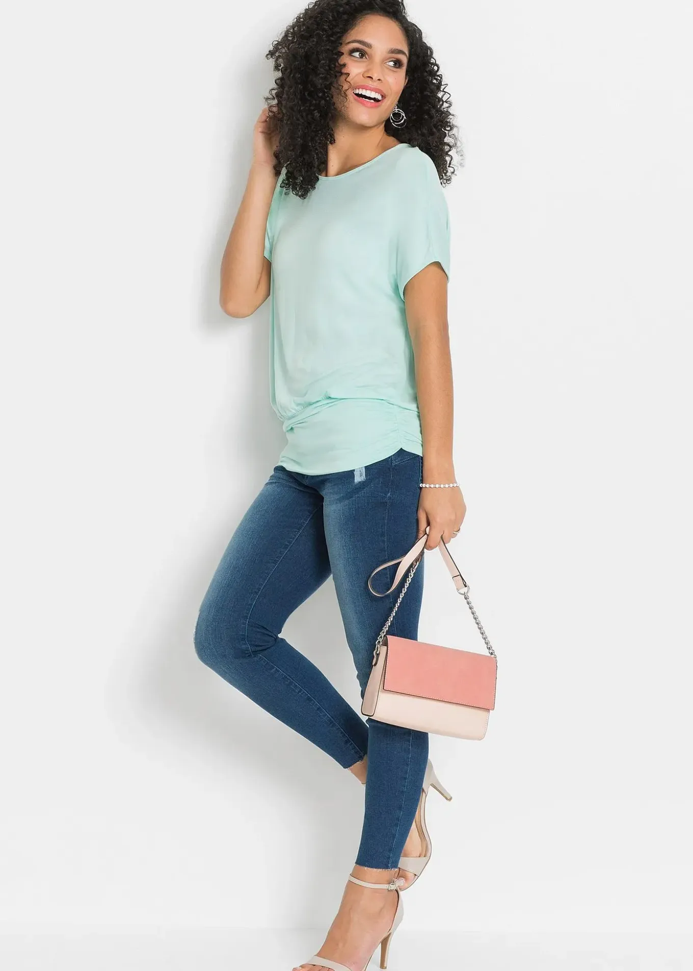 T-shirt doux en viscose extensible