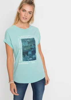 T-shirt doux en viscose mélangée