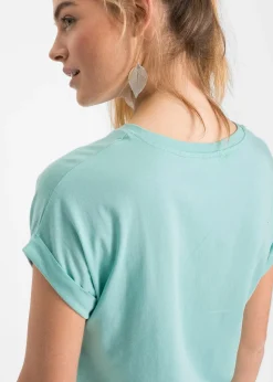 T-shirt doux en viscose mélangée