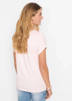 T-shirt doux en viscose mélangée
