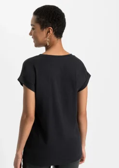 T-shirt doux en viscose mélangée