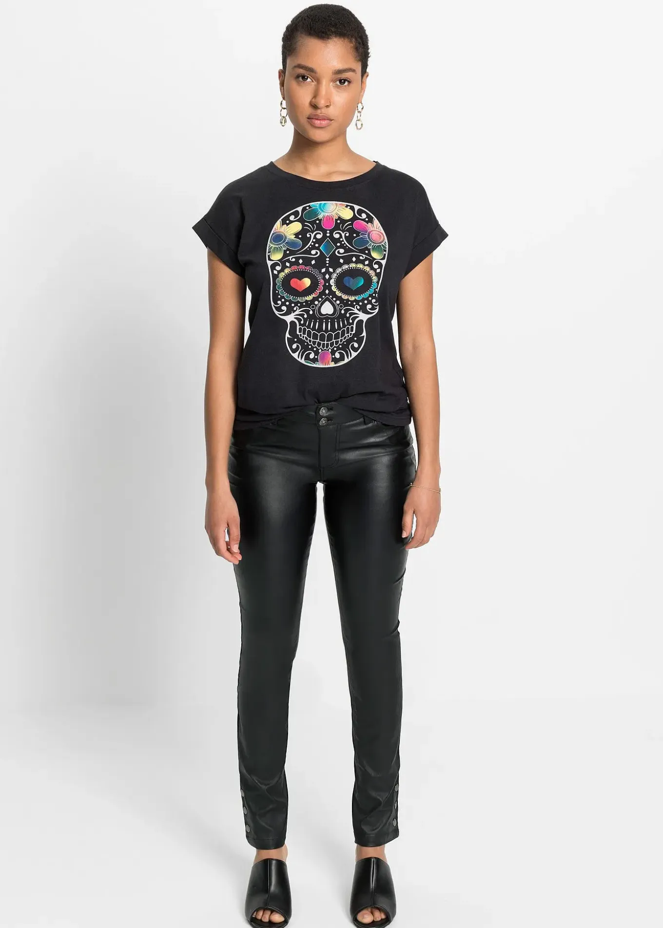 T-shirt doux en viscose mélangée