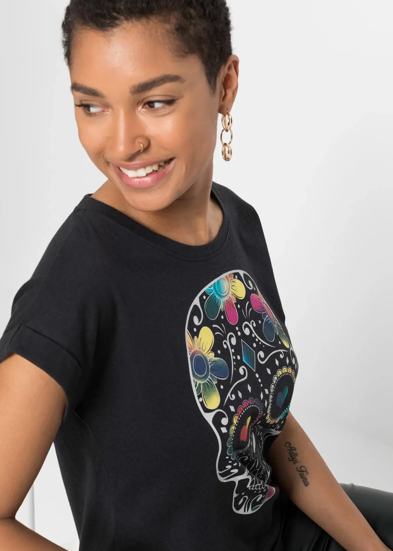 T-shirt doux en viscose mélangée