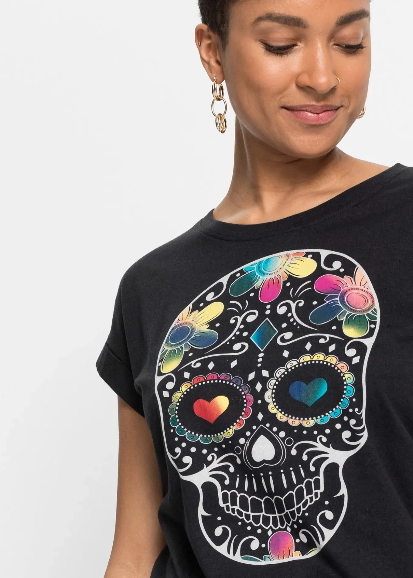 T-shirt doux en viscose mélangée