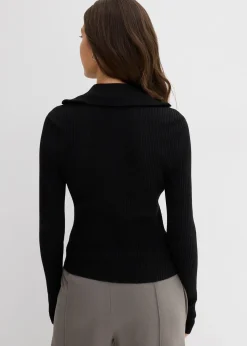 T-shirt doux et côtelé en viscose mélangée