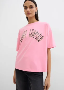 T-shirt doux et oversize en coton extensible