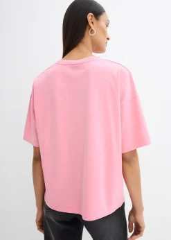 T-shirt doux et oversize en coton extensible