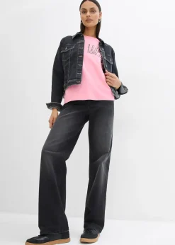 T-shirt doux et oversize en coton extensible