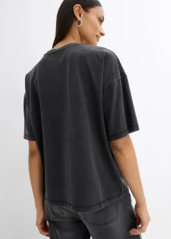 T-shirt doux et oversize en coton extensible
