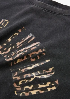 T-shirt doux et oversize en coton extensible