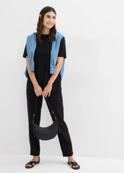 T-shirt 2en 1 de grossesse et d'allaitement avec fentes sur le côté