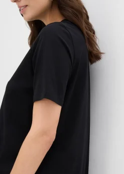 T-shirt 2en 1 de grossesse et d'allaitement avec fentes sur le côté