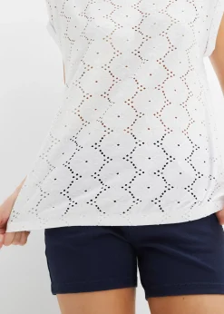 T-shirt en broderie anglaise