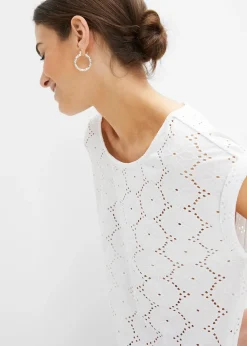 T-shirt en broderie anglaise