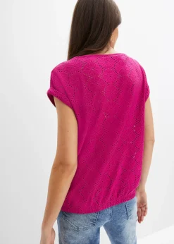 T-shirt en broderie anglaise