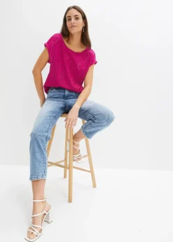 T-shirt en broderie anglaise