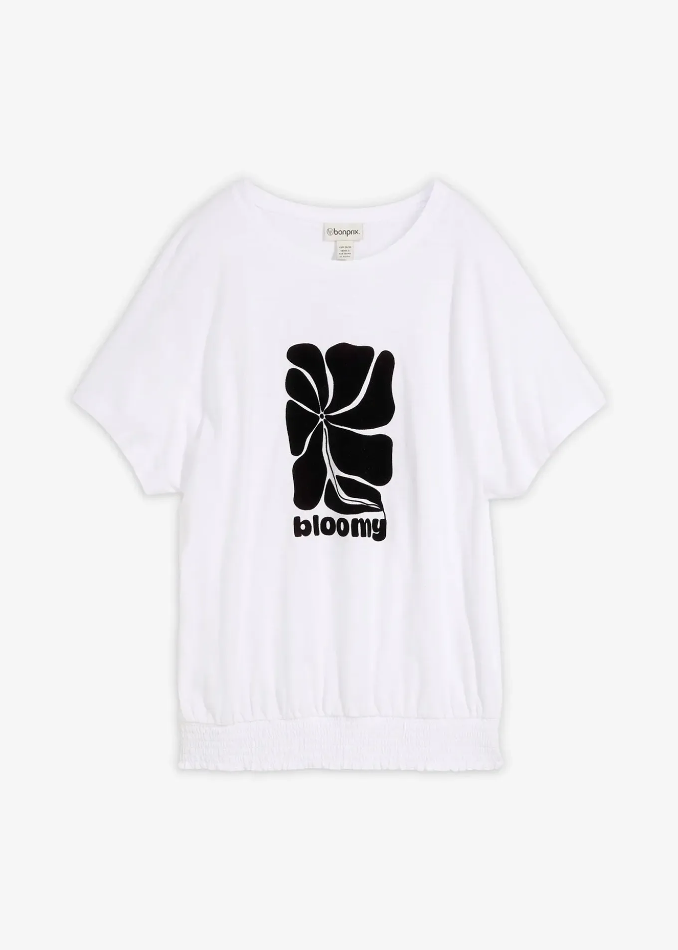 T-shirt en coton à base smockée