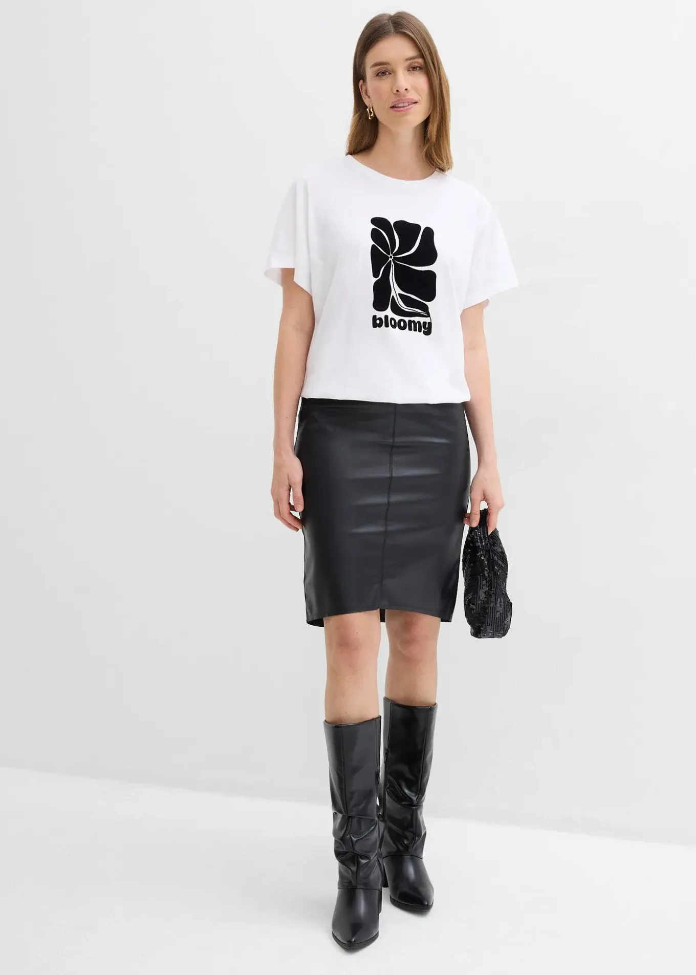 T-shirt en coton à base smockée