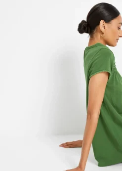 T-shirt en coton avec dentelle