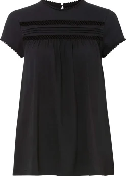 T-shirt en coton avec dentelle