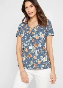 T-shirt en coton avec imprimé, manches courtes