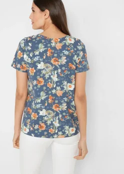 T-shirt en coton avec imprimé, manches courtes