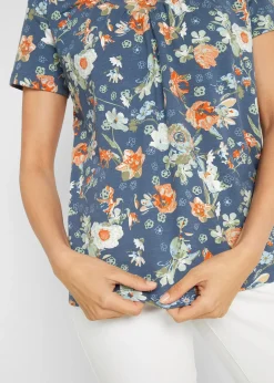 T-shirt en coton avec imprimé, manches courtes