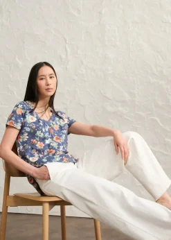 T-shirt en coton avec imprimé, manches courtes