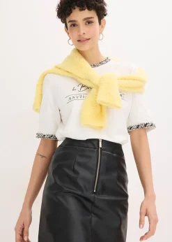 T-shirt en coton avec liseré perlé