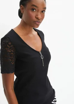 T-shirt en coton côtelé