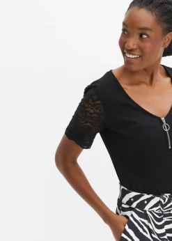 T-shirt en coton côtelé