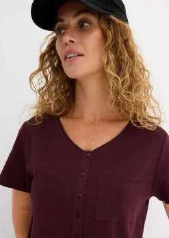 T-shirt en coton et viscose