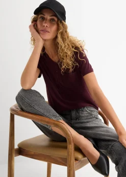 T-shirt en coton et viscose